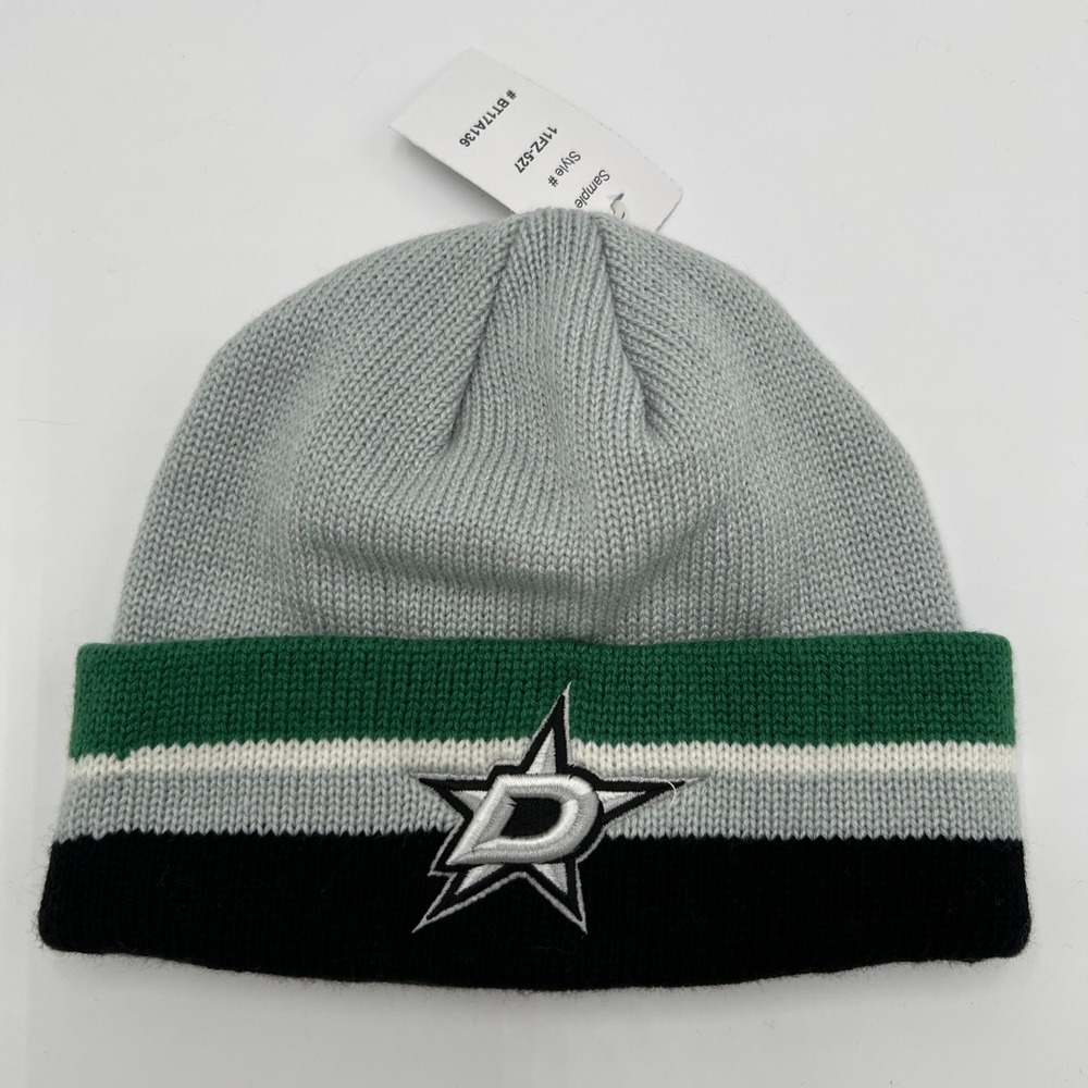 Adidas Dallas Stars NHL Cuffed Beanie Grey Green Black NEW